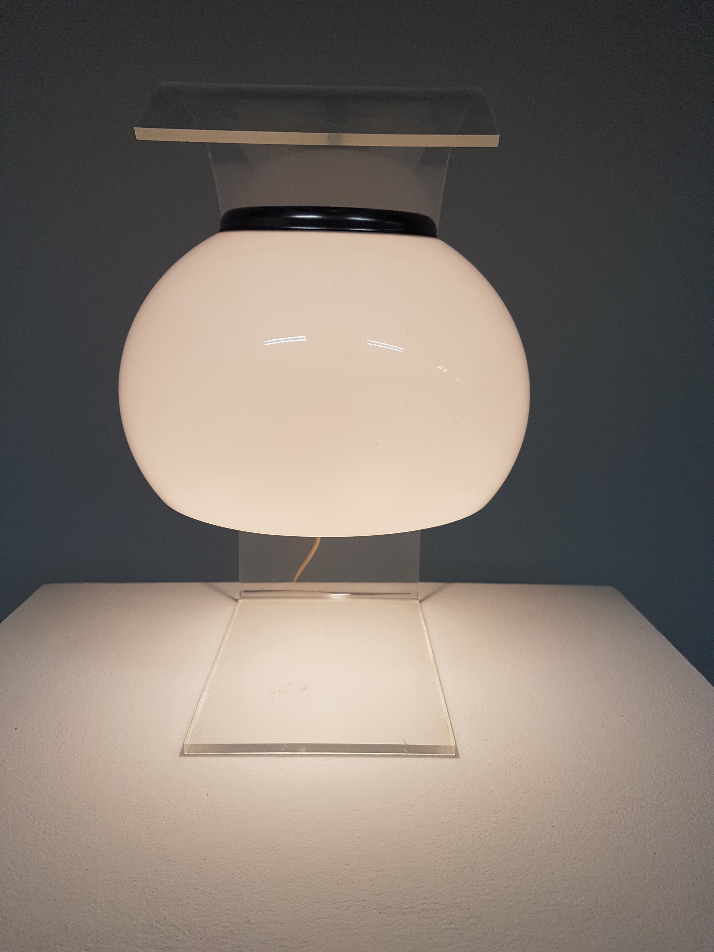 Perspex / acrylic table lamp 1980s