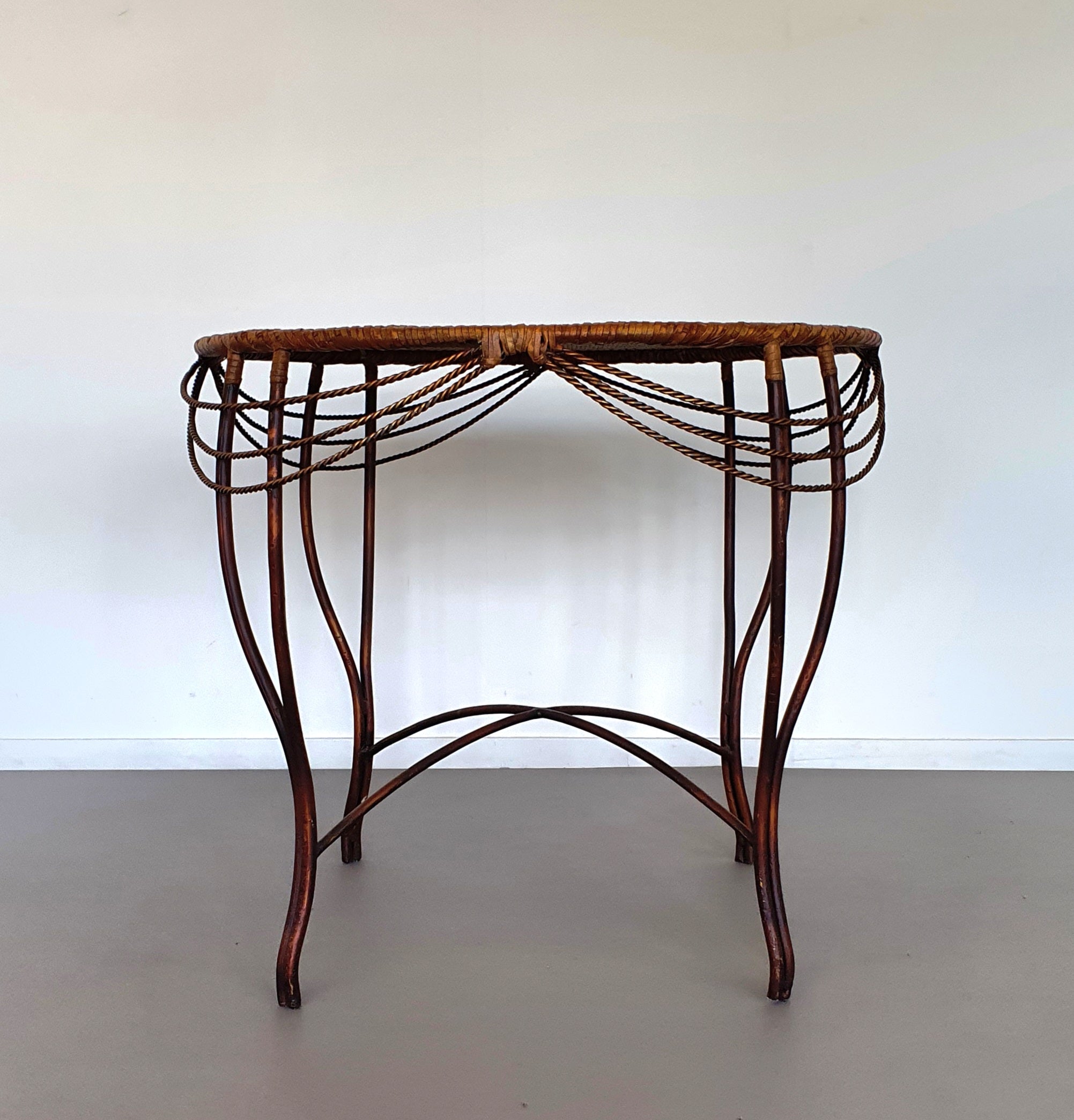 Medaillon garden set wrought iron italy 1970