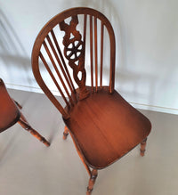 4 x wheelback / Windsor chairs / marked