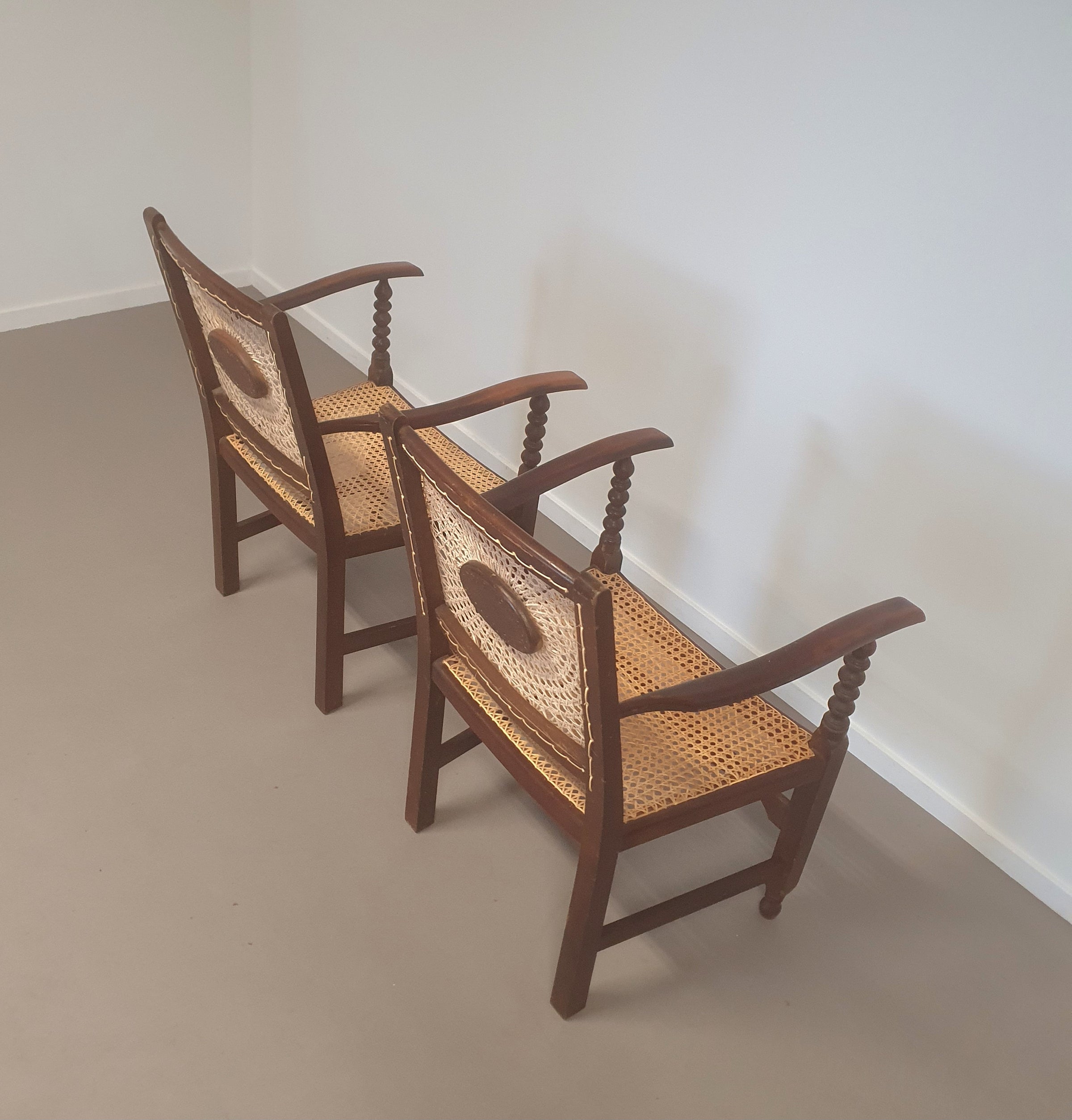 Monastery / medaillon / webbing arm chairs / 1930s