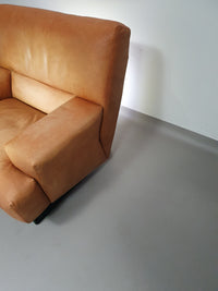 2 x Machalke thick saddle leather love seat.