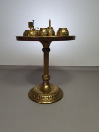 Art Nouveau brass smoke table