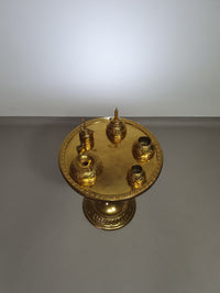 Art Nouveau brass smoke table