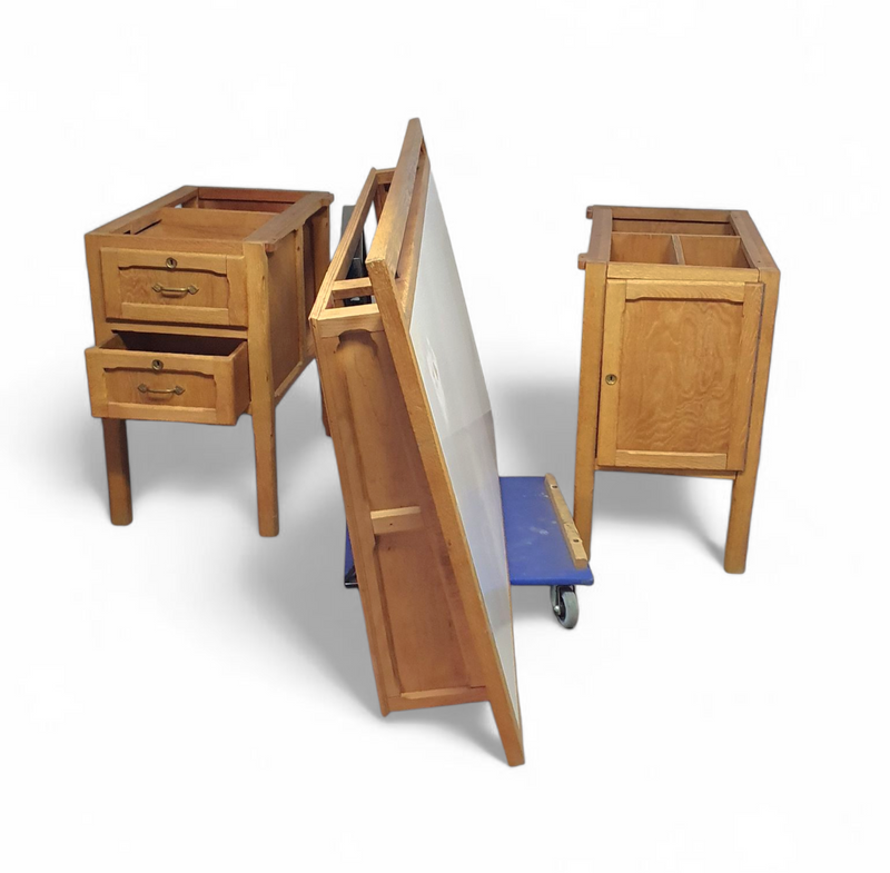 Large oak architect desk / table 1940's