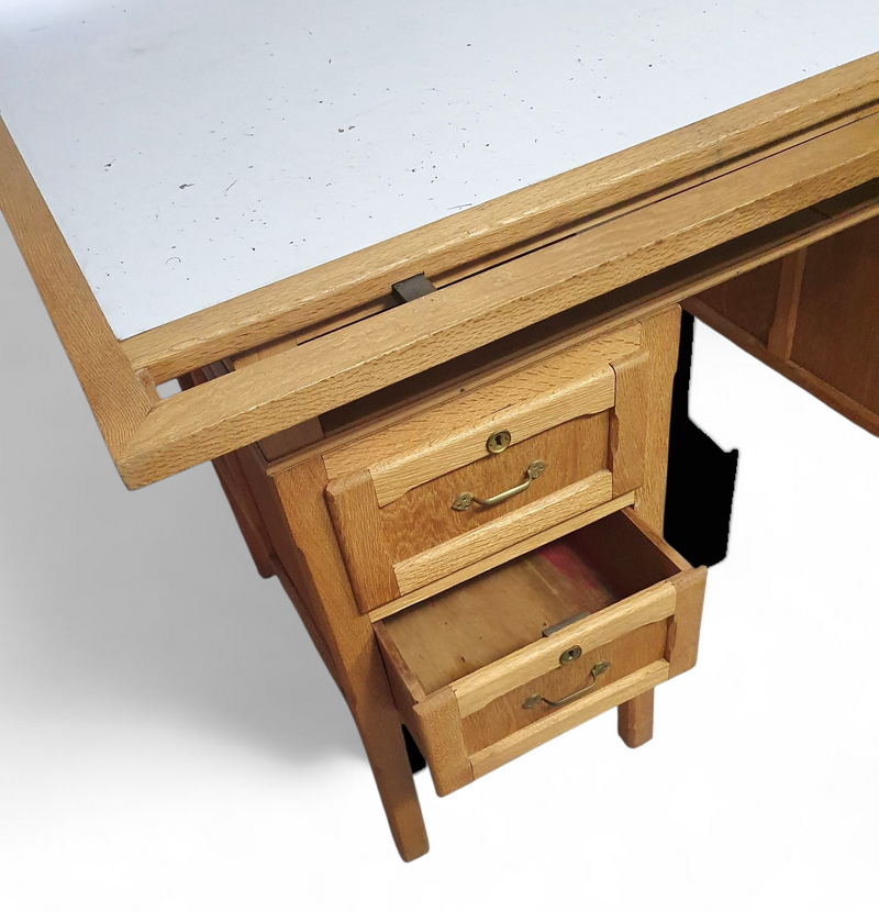 Large oak architect desk / table 1940's