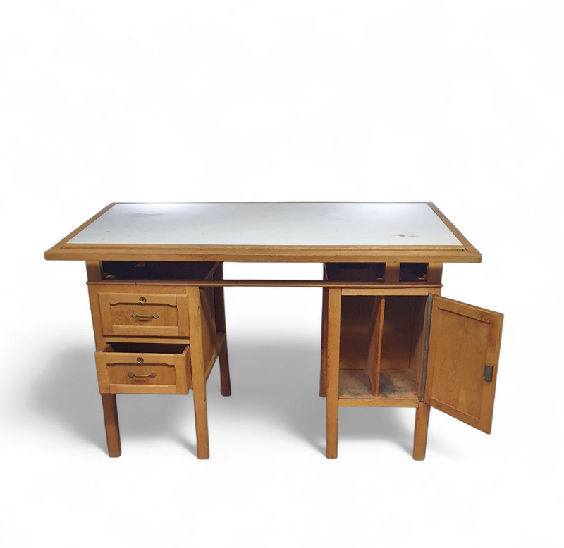 Large oak architect desk / table 1940's