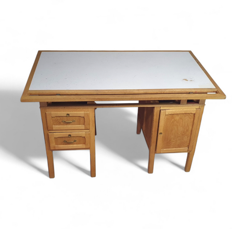 Large oak architect desk / table 1940's