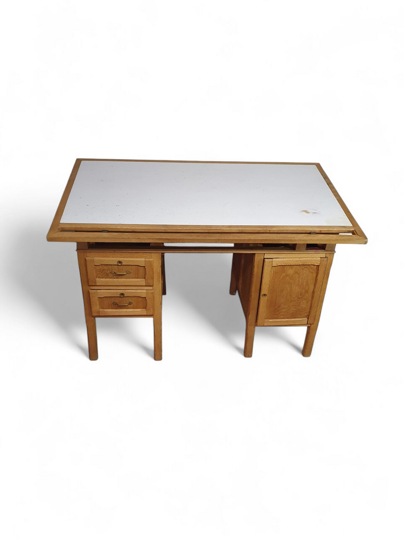 Large oak architect desk / table 1940's