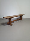 2 brutalist oak benches