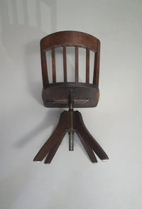 American office chair. Adjustable height 45 / 56 cm. Marked Rüegg Naegeli (Swiss)