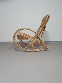 rotan/bamboe schommelstoelen rohe noordwolde jaren 70
