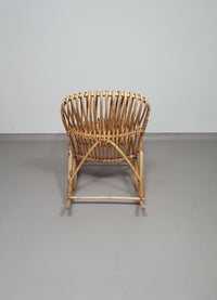 rotan/bamboe schommelstoelen rohe noordwolde jaren 70