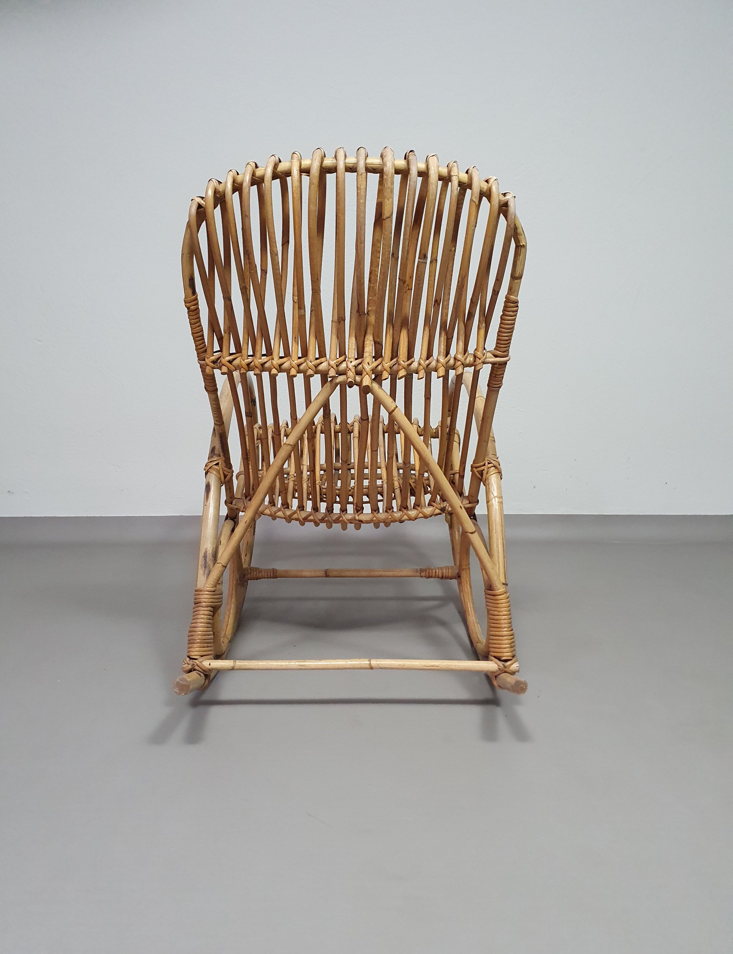 rotan/bamboe schommelstoelen rohe noordwolde jaren 70