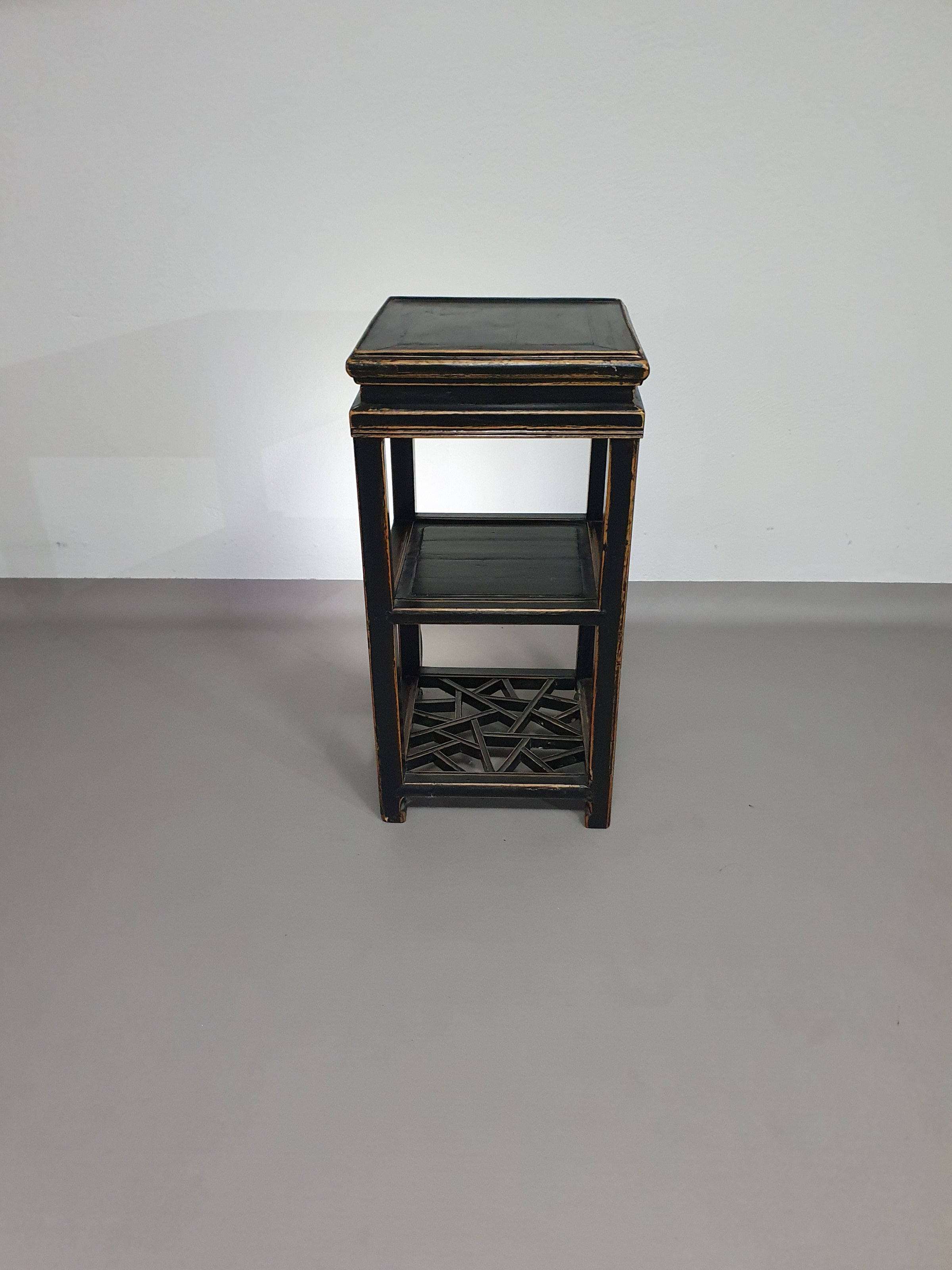 French Chinoiserie altar chairs and side table