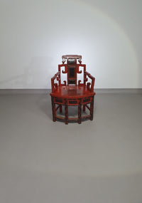French Chinoiserie altar chairs and side table