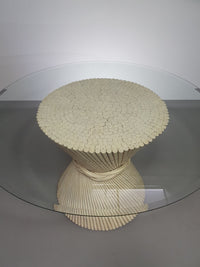 Retro Vintage Sheaf Of Wheat Bamboe dining table By Mcguire America