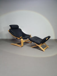 Vintage 'Kroken' loungestoel van Ake Fribyter voor Nelo Mobel, Zweden jaren 70