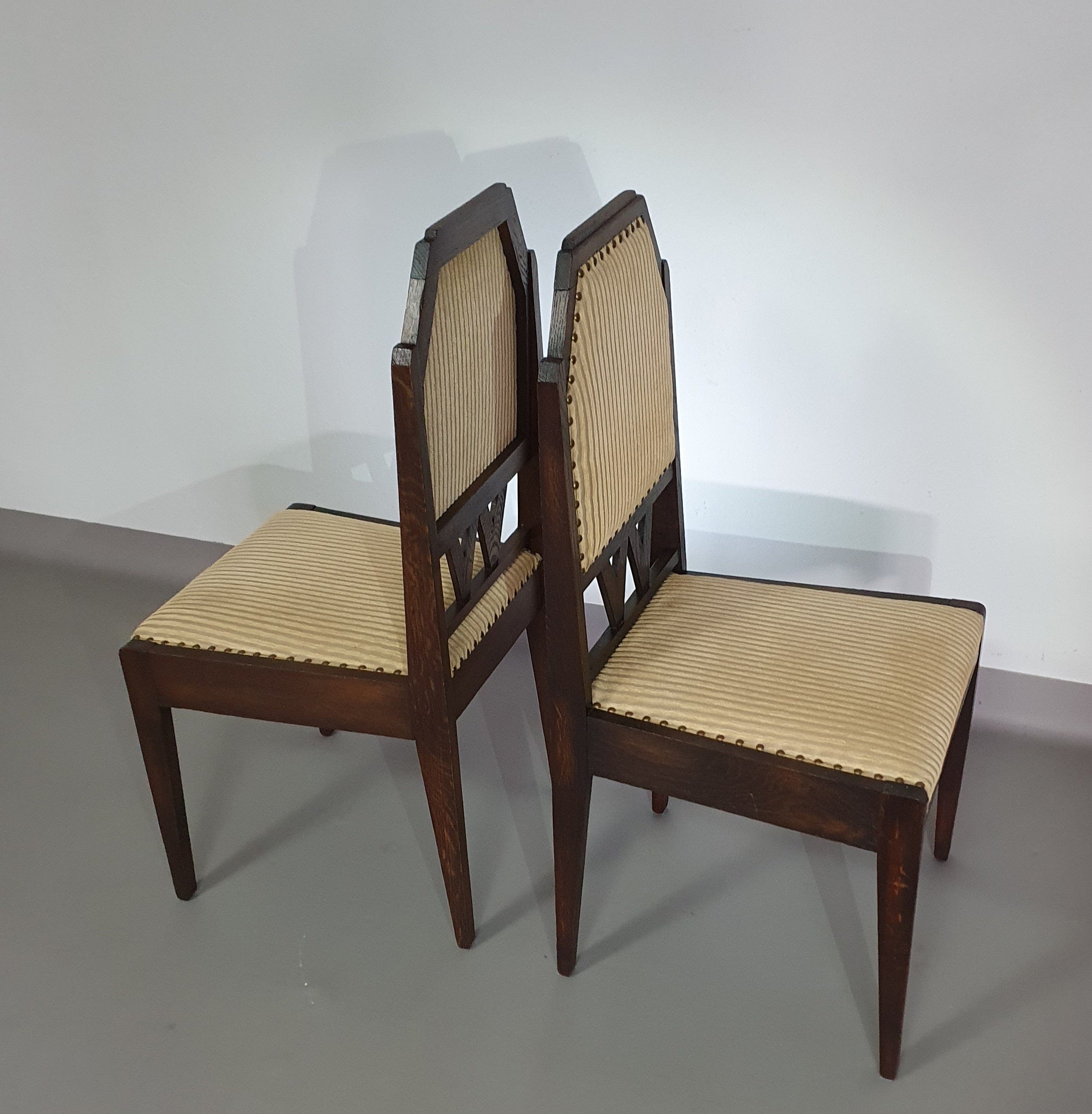 Set van 6 Art Deco stoelen jaren 60