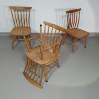 Scandinavische designstoelen AKERBLOM Design Barstoel Berkenhouten stoel Zweden