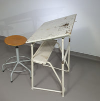 Industrial adjustable desk drawing table