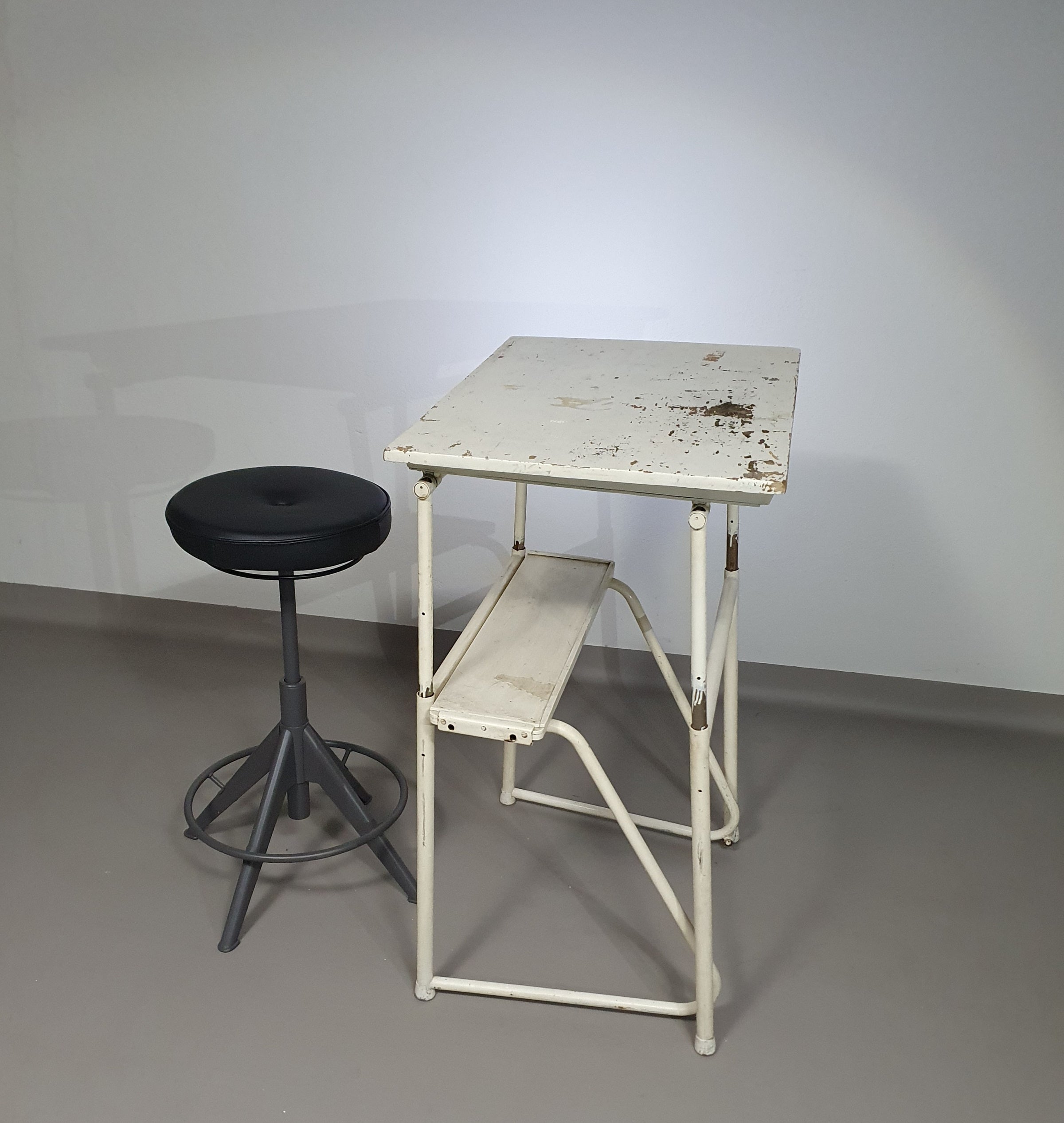 Industrial adjustable desk drawing table
