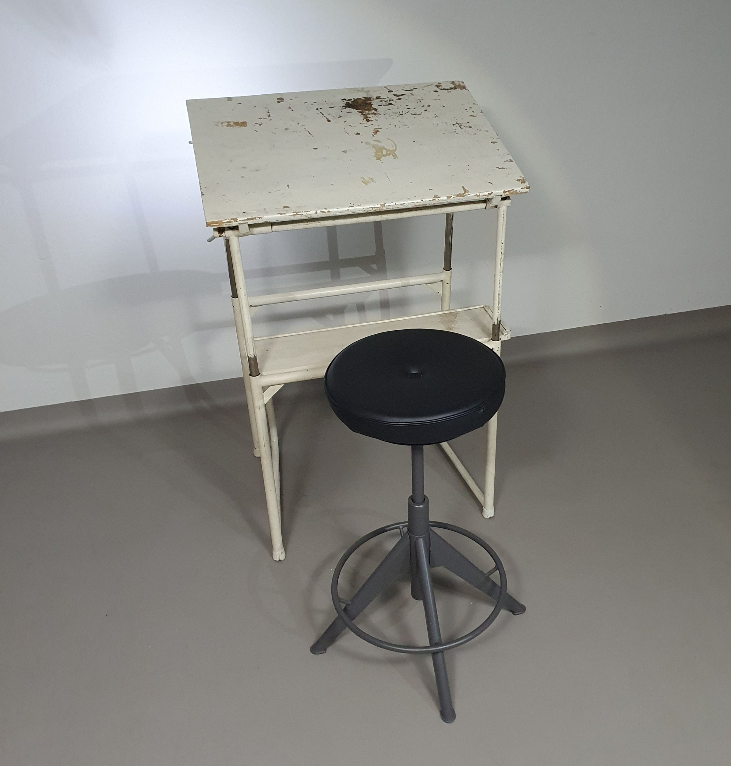Industrial adjustable desk drawing table