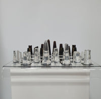 Acrylic transparant / lucite chessboard 1980s / chess game