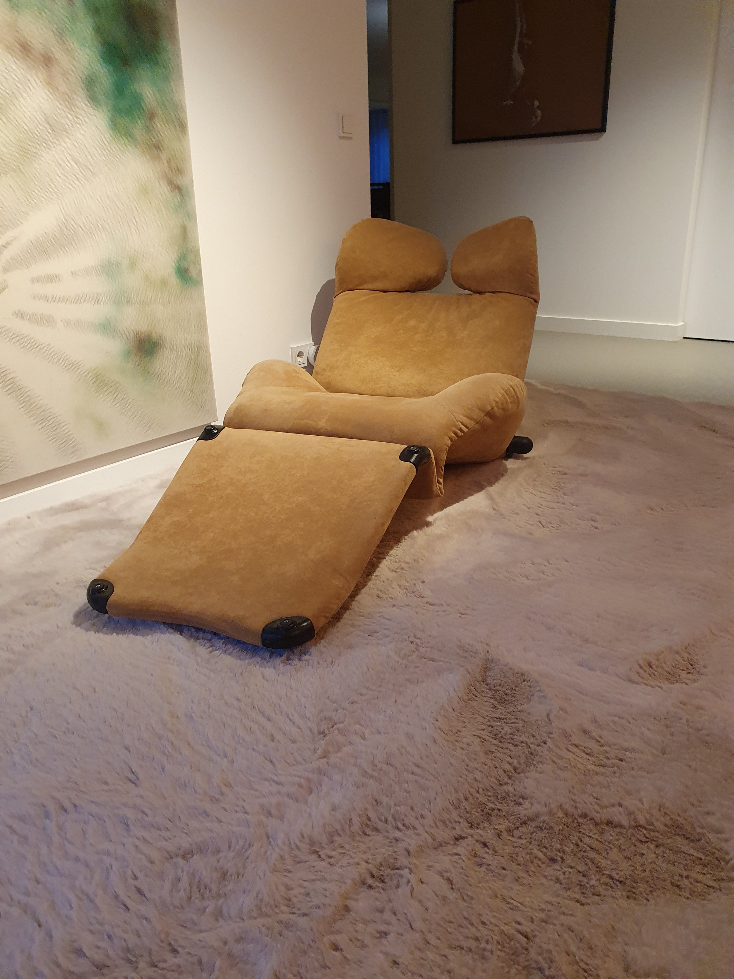 Vintage Lounge Chair Model Wink van Toshiyuki Kita voor Cassina jaren 80