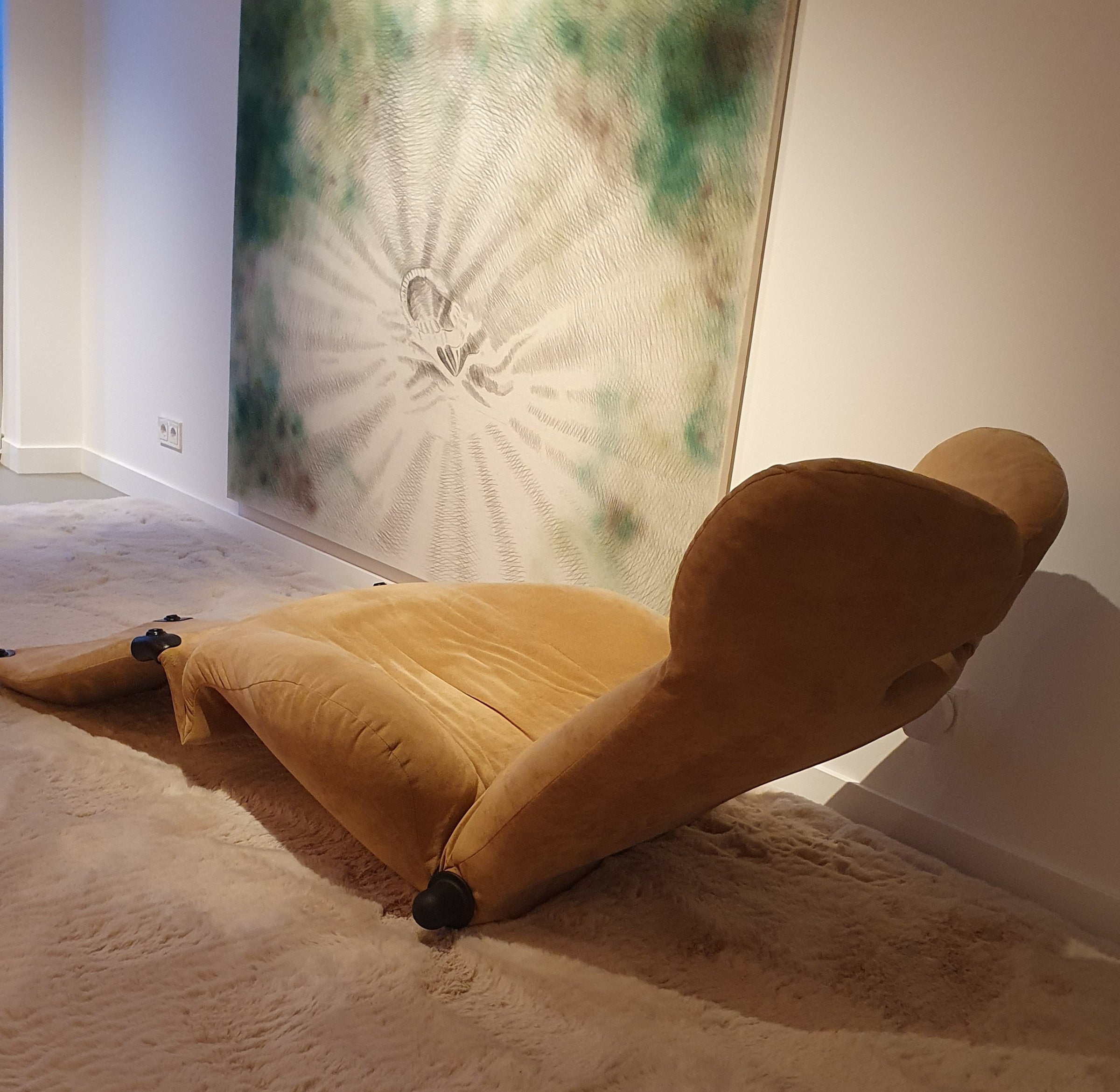 Vintage Lounge Chair Model Wink van Toshiyuki Kita voor Cassina jaren 80