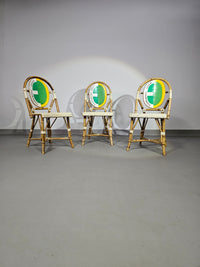3 x Gasparucci Italo ECC Antwerpen tennis chairs 1980s
