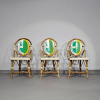 3 x Gasparucci Italo ECC Antwerpen tennis chairs 1980s