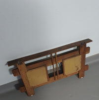 Art Nouveau wall coat rack with Tiles by Meissen / Germany