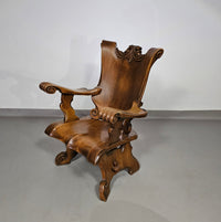4 x grote eikenhouten klauwfauteuils jaren 60
 70x70x90cm