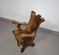 4 x grote eikenhouten klauwfauteuils jaren 60
 70x70x90cm