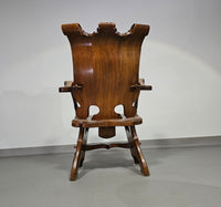 4 x grote eikenhouten klauwfauteuils jaren 60
 70x70x90cm