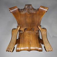 4 x grote eikenhouten klauwfauteuils jaren 60
 70x70x90cm