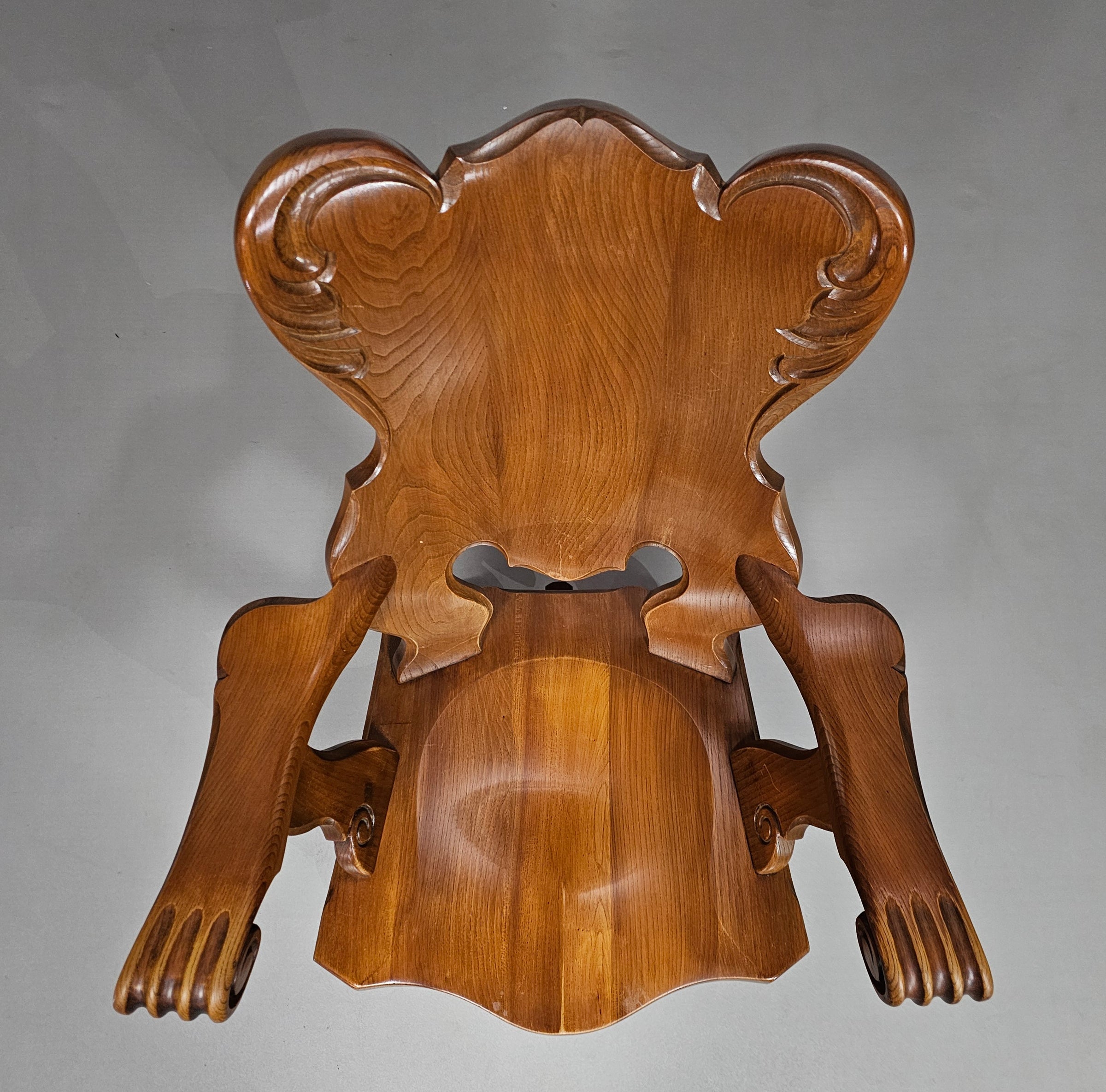 4 x grote eikenhouten klauwfauteuils jaren 60
 70x70x90cm