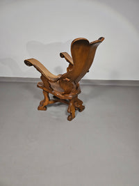 4 x grote eikenhouten klauwfauteuils jaren 60
 70x70x90cm