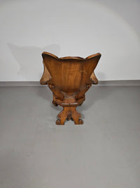 4 x grote eikenhouten klauwfauteuils jaren 60
 70x70x90cm