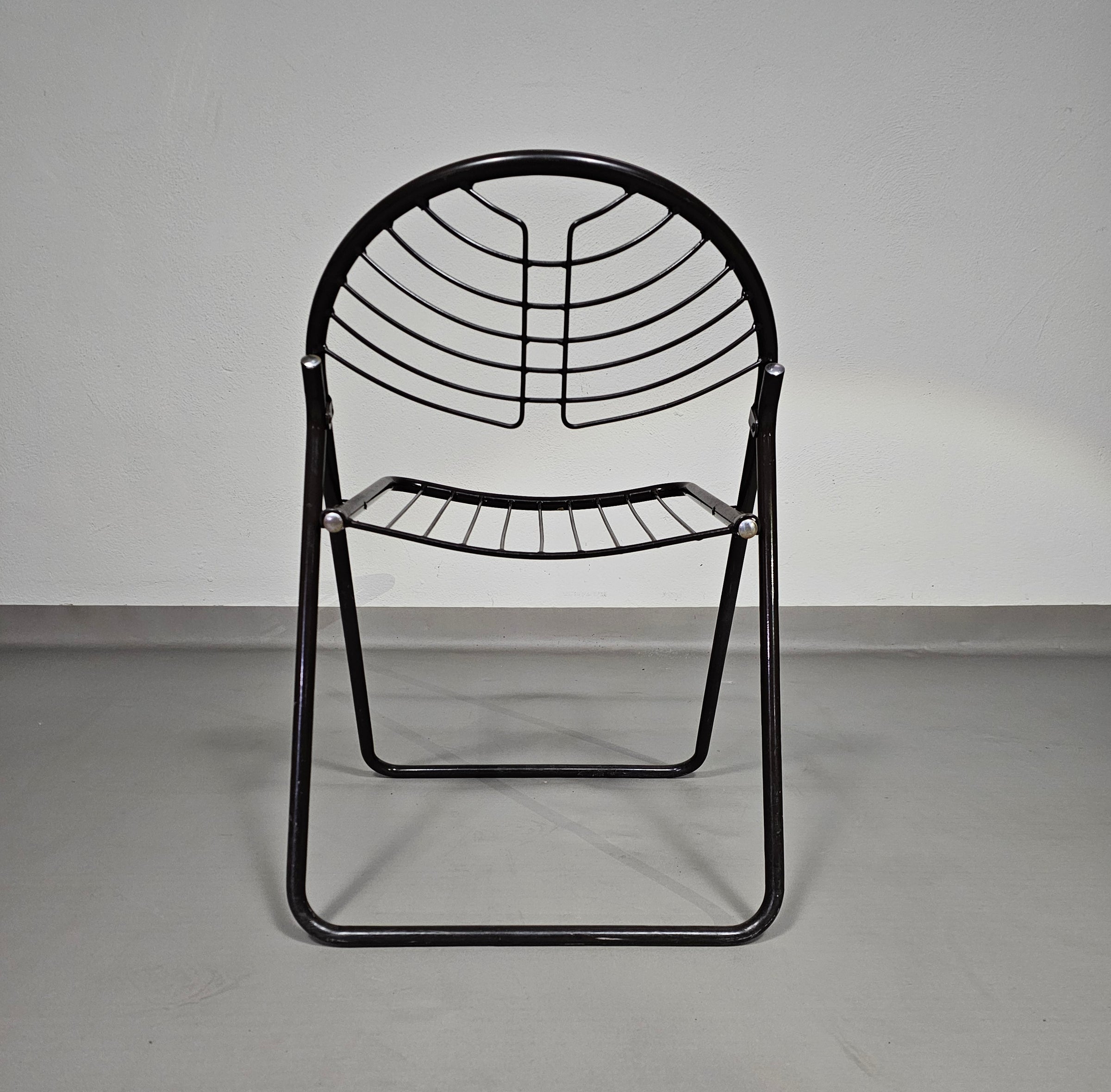 Gastone Rinaldi Folding Chair / black / Italy 1970s