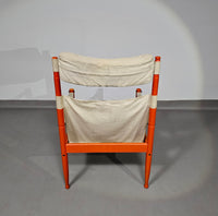 Safari lounge chair, model 30,  designed by Erik Worts and manufactured by Niels Eilersen, Denmark 1960.