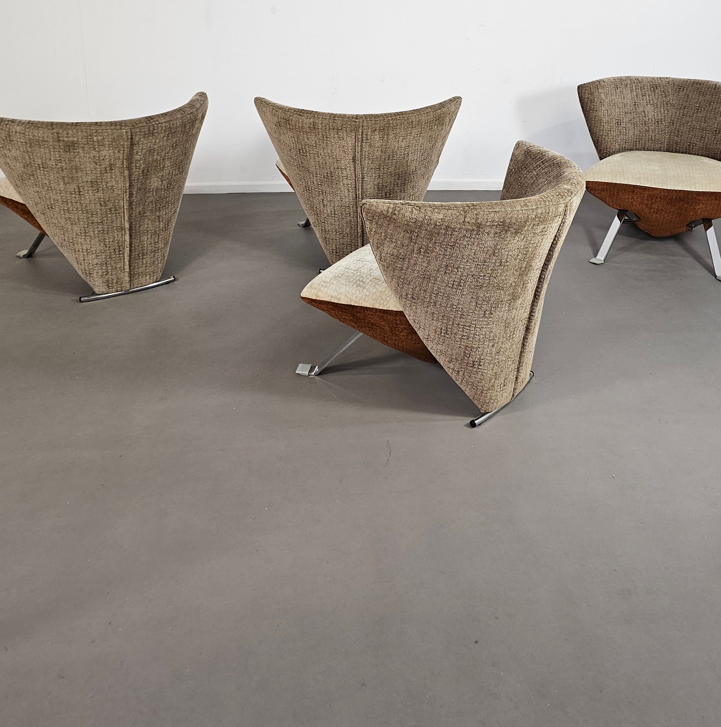 4 x Jada stoel duotone van Giorgio Saporiti voor il Loft