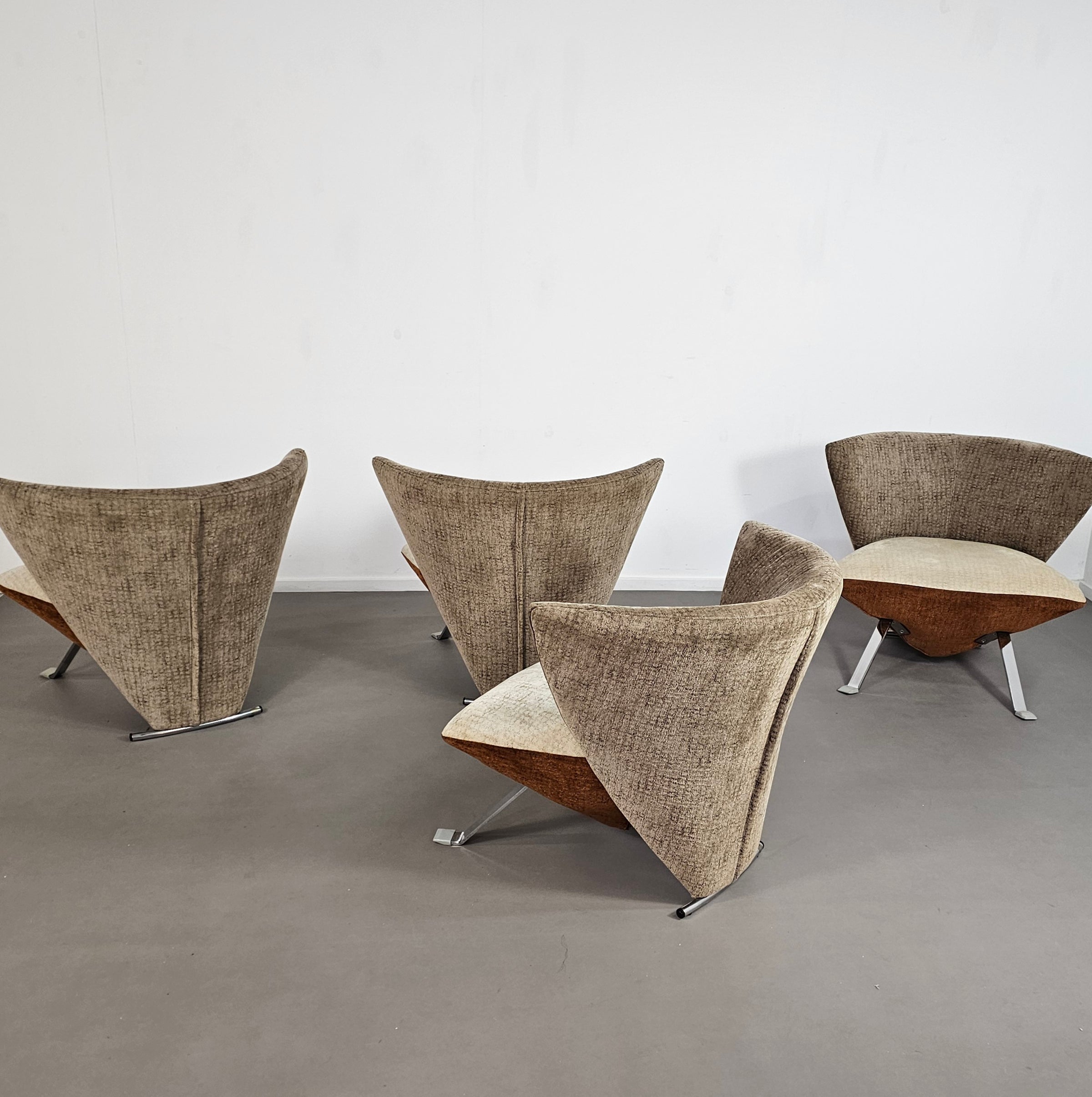 4 x Jada stoel duotone van Giorgio Saporiti voor il Loft