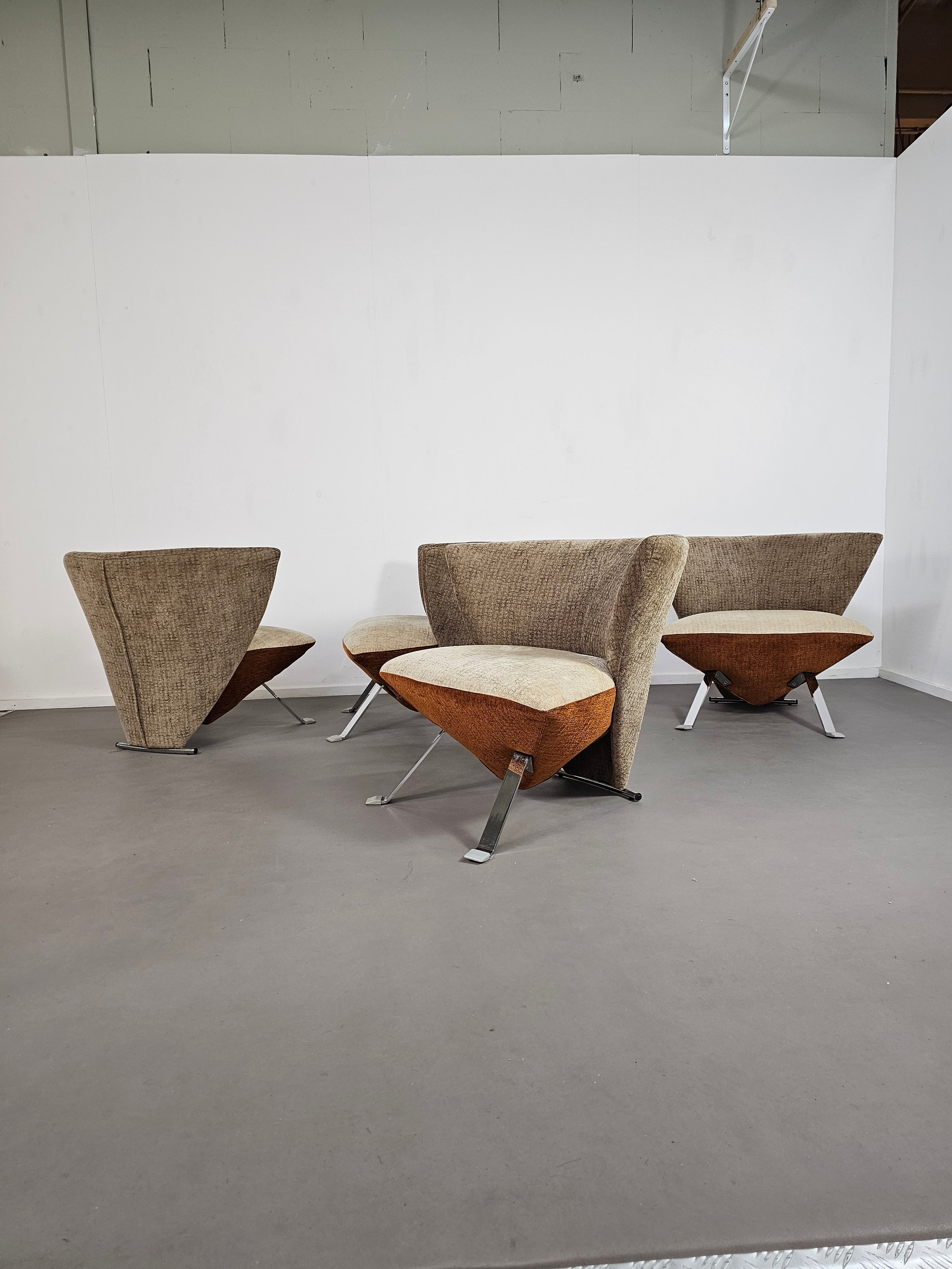 4 x Jada stoel duotone van Giorgio Saporiti voor il Loft