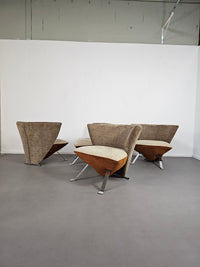 4 x Jada stoel duotone van Giorgio Saporiti voor il Loft