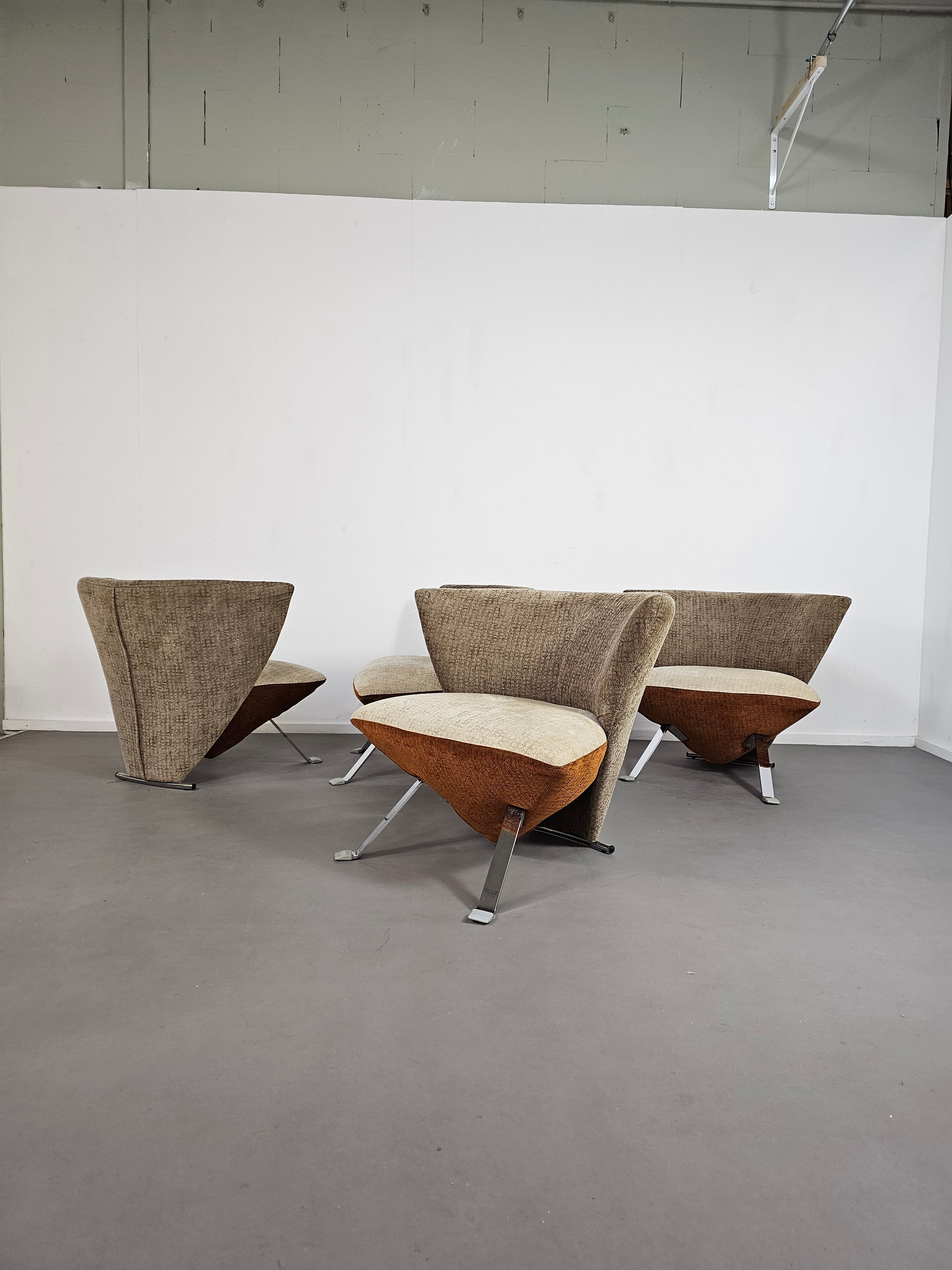 4 x Jada stoel duotone van Giorgio Saporiti voor il Loft