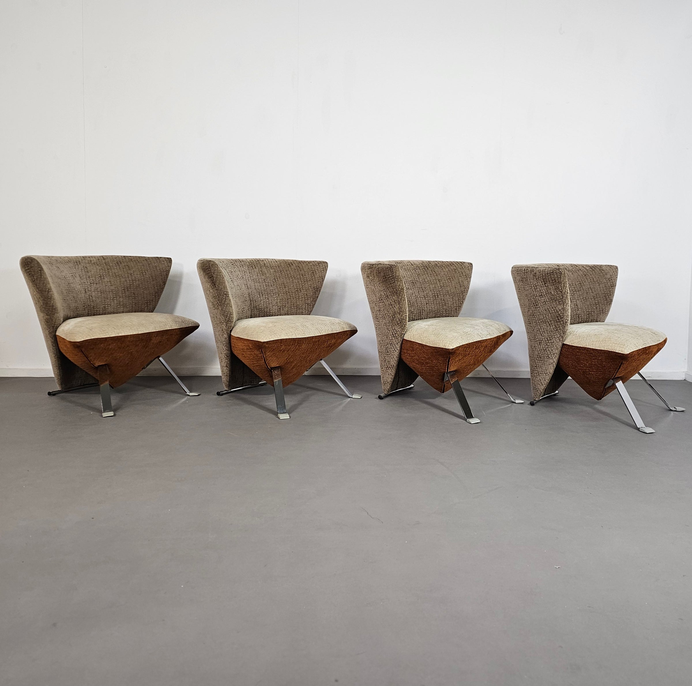 4 x Jada stoel duotone van Giorgio Saporiti voor il Loft