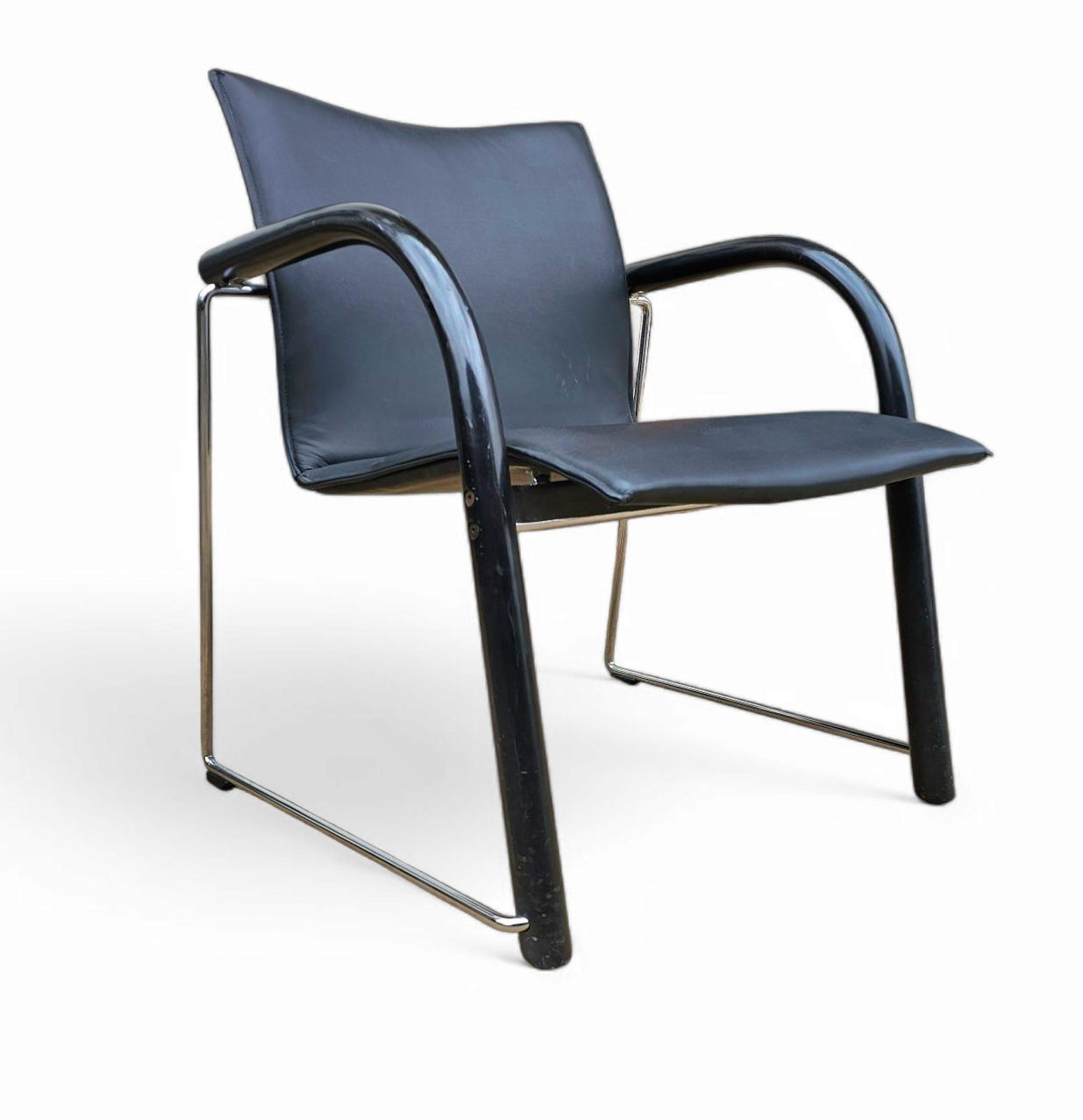 2 x Thonet S340 / black leather / wulf Schneider / Ulrich Böhme