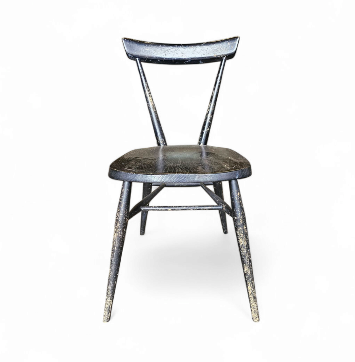 L.Ercolani / early / Ercol Black Stacking Chair / 1950s 