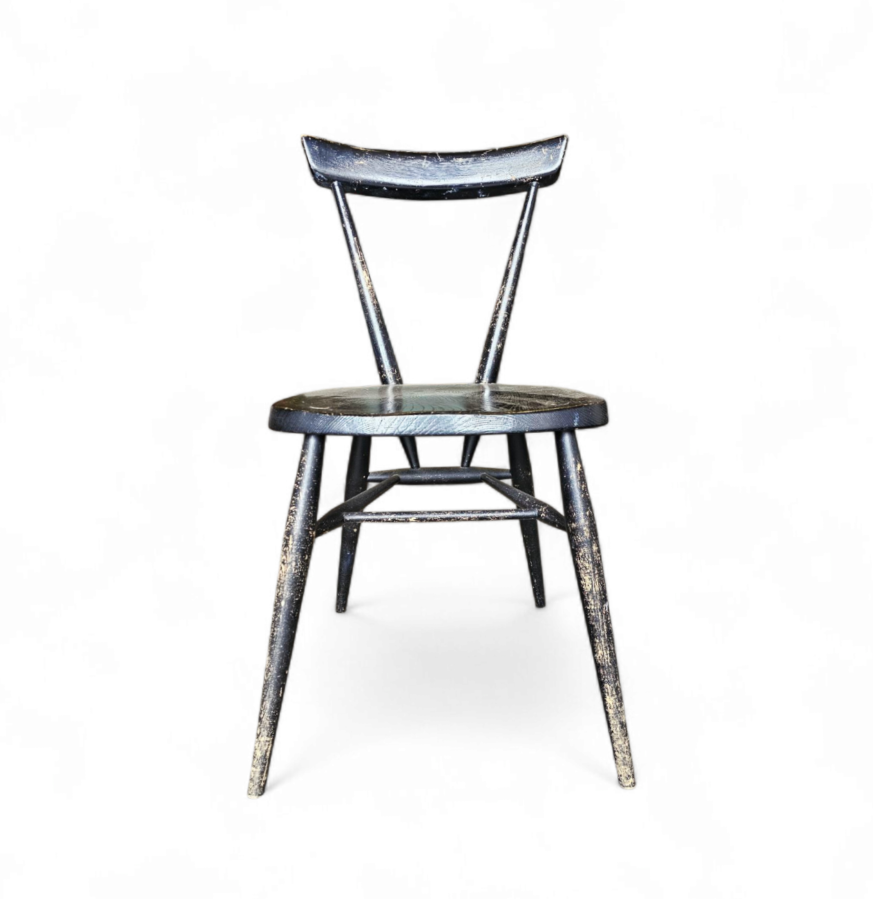 L.Ercolani / early / Ercol Black Stacking Chair / 1950s 